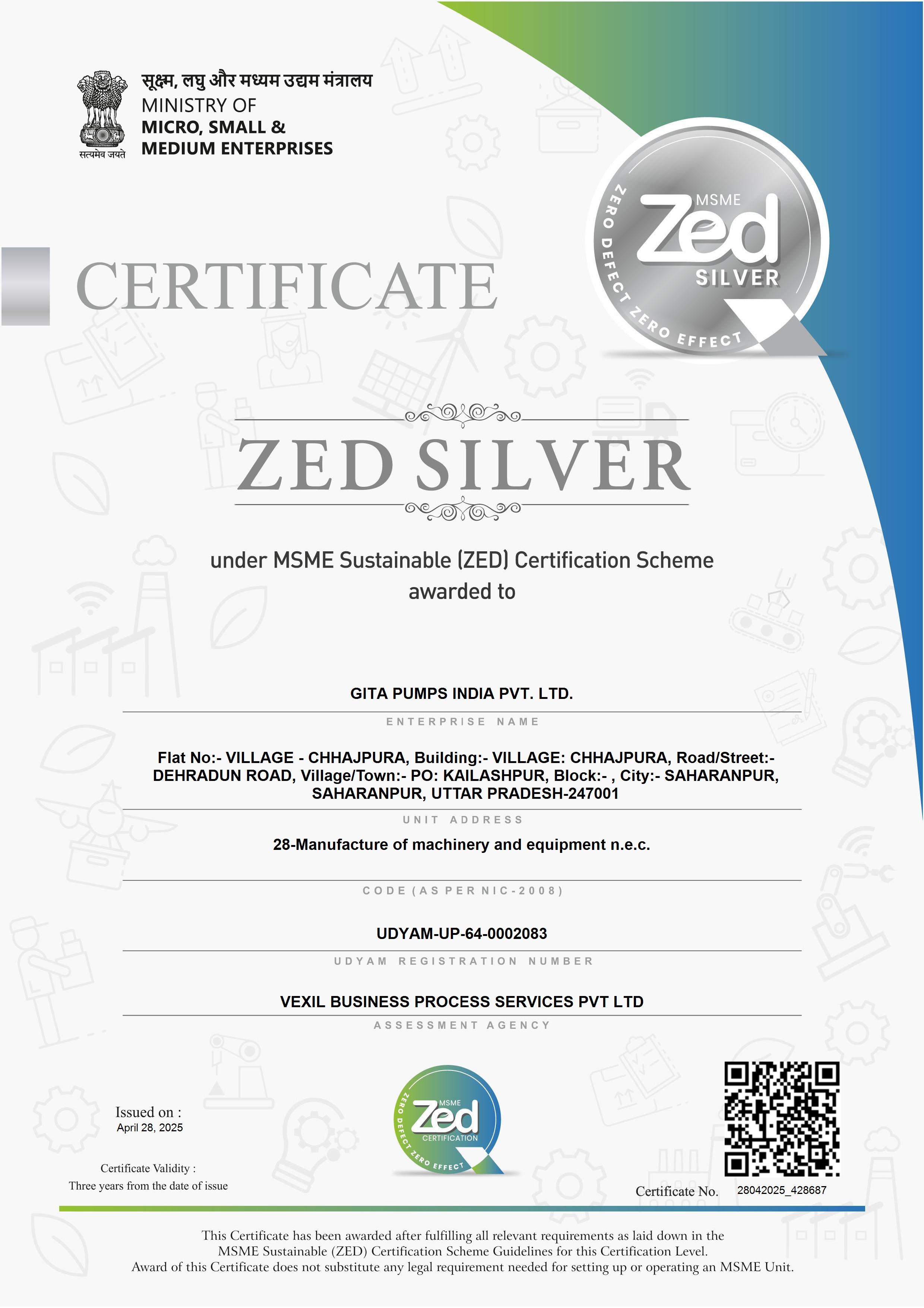 ZED Certificate 